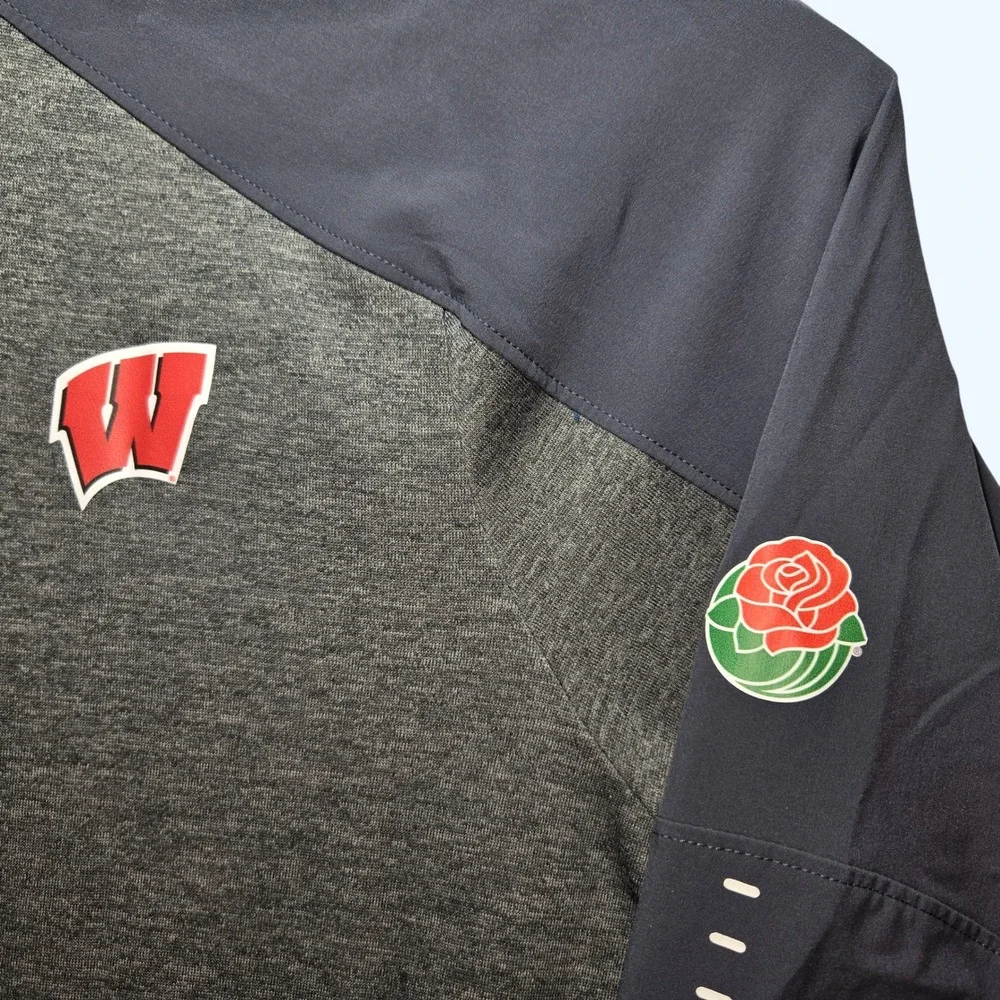 Under Armour Wisconsin Badgers Rose Bowl ColdGear Full Zip Jacket Mens Large